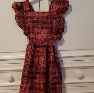 Pink Elephant Organics Cranberry Ruffle Dress